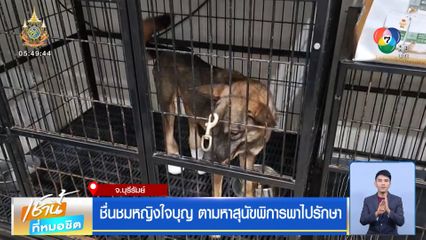 ชื่นชมหญิงใจบุญ ตามหาสุนัขพิการพาไปรักษา
