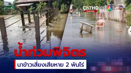 น้ำท่วม ต.สากเหล็ก พิจิตร นาข้าวเสี่ยงเสียหาย 2 พันไร่