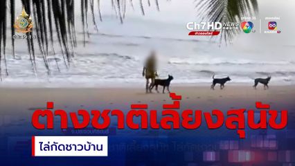 ชาวต่างชาติเลี้ยงสุนัข ไล่กัดชาวบ้าน