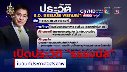 เปิดประวัติ ธรรมนัส ในวันที่ประกาศอิสรภาพ