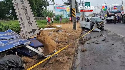 รถกระบะซิ่งแข่งกัน ชนวินาศสันตะโร 3 คัน เจ็บ 2 ดับ 2