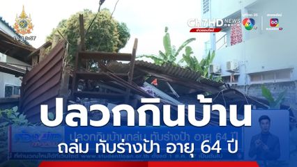 ปลวกกินบ้านถล่ม ทับร่างป้า อายุ 64 ปี