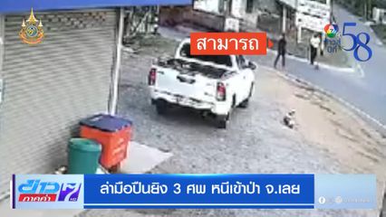 ล่ามือปืนยิง 3 ศพ หนีเข้าป่า จ.เลย