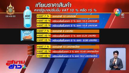 ขึ้น VAT กระทบราคาสินค้าทั่วไทย