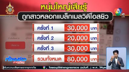 หนุ่มใหญ่เสียรู้ ถูกสาวเเบล็กเมล อัดคลิปเรียกเงิน