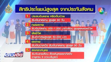 เร่งแจงสิทธิประโยชน์ผู้ประกันตน ม.40