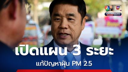 รัฐบาล เปิดแผน 3 ระยะ แก้ปัญหาฝุ่น PM 2.5