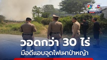 เร่งล่าตัวมือดีแอบจุดไฟเผาป่าหญ้าวอดกว่า 30 ไร่ 