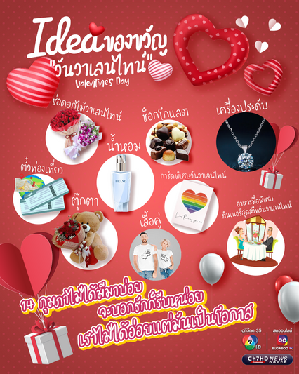 แชร์ไอเดียของขวัญ 'วันวาเลนไทน์' พร้อมความหมายแทนใจ นิยมให้กันทั่วโลก