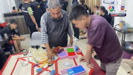 สืบนครบาล-สน.สุทธิสาร บุกทลายบ่อนจีนเทา ย่านห้วยขวาง รวบนักพนัน 30 คน ย