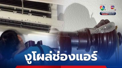 เปิดแอร์เจอ “งู” สาวโรงงานผวา เรียกกู้ภัยช่วยด้วย