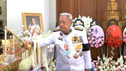 ประธานองคมนตรี เป็นผู้แทนพระองค์ ไปในการบำเพ็ญพระราชกุศล 7 วันพระราชทานศพ นายธานินทร์ กรัยวิเชียร