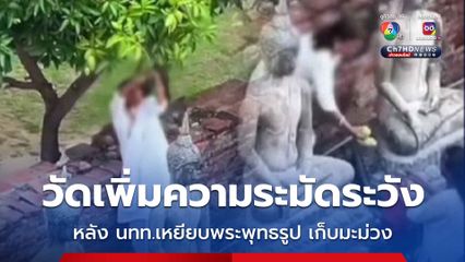 วัดดังกรุงเก่า เพิ่มการดูแล หลังนักท่องเที่ยวต่างชาติ เหยียบพระพุทธรูป ปีนไปเก็บมะม่วง