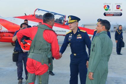 หมู่บิน Suryakiran จากสาธารณรัฐอินเดีย เดินทางถึงไทยแล้ว เตรียมร่วมแสดงการบิน Air Show