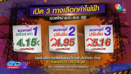 เปิด 3 ทางเลือกปรับค่าไฟฟ้างวดใหม่