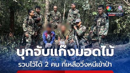 แก๊งมอดไม้ตัดไม้พะยูง หนีกระเจิง ตามรวบไว้ได้ 2 คน เร่งล่าตัวคนที่หลบหนี