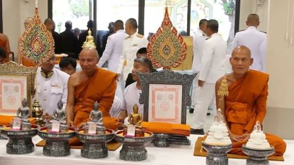 พลเอก เฉลิมชัย สิทธิสาท องคมนตรี เชิญสัญญาบัตร พัดยศ และผ้าไตรไปถวายแด่พระสงฆ์ซึ่งมีพระบรมราชโองการโปรดพระราชทานสัญญาบัตรตั้งสมณศักดิ์พระราชาคณะ ที่จังหวัดขอนแก่น