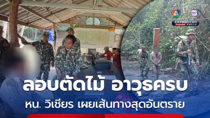 ลอบตัดไม้ จับชาวกัมพูชาพร้อมไม้มะค่าโมง-อาวุธครบ