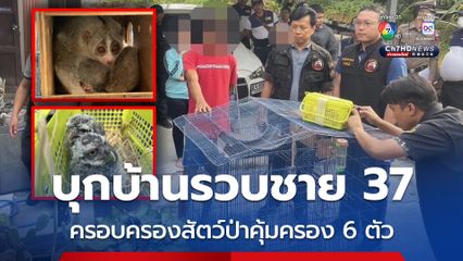 บุกบ้านรวบชายวัย 37 ครอบครองสัตว์ป่าคุ้มครอง 6 ตัว 