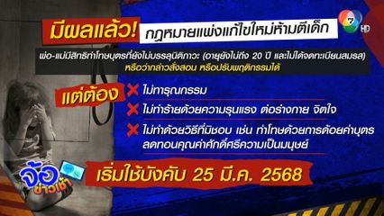 มีผลแล้ว กฎหมายห้ามตีลูก