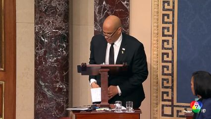 สว.พรรคเดโมแครต ทำลายสถิติอภิปรายยาวนานสุดกว่า 25 ชั่วโมง