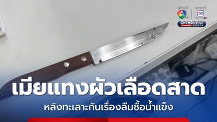 ผัวทะเลาะเมียเรื่องลืมไปซื้อน้ำแข็ง เมียคว้ามีดแทงผัวเลือดสาดบาดเจ็บสาหัส 