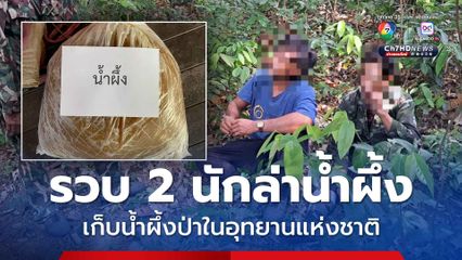 รวบ 2 นักล่าน้ำผึ้งคาเขตอุทยานแห่งชาติ ยึดน้ำผึ้งป่ากว่า 100 กิโลกรัม 