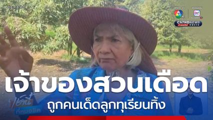 เจ้าของสวนเดือด ถูกคนเด็ดลูกทุเรียนทิ้ง