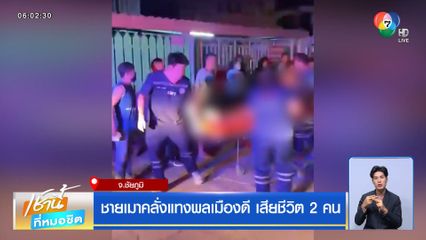 ชายเมาคลั่งแทงพลเมืองดี เสียชีวิต 2 คน
