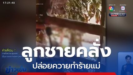 ลูกชายคลั่ง ปล่อยควายทำร้ายแม่