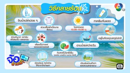 วิธีคลายร้อนของคนทำงานกลางแจ้ง