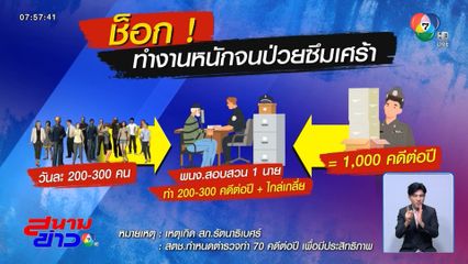 ช็อก ตำรวจเครียดจนเป็นโรคซึมเศร้า หลังคดีในโรงพักพุ่ง