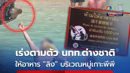 เร่งตามตัว นทท.ต่างชาติ ให้อาหารลิง ใน อช.หาดนพรัตน์ฯ มาดำเนินการตามระเบียบ