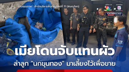 เมียโดนจับแทนผัว ล่าลูก "นกขุนทอง" มาเลี้ยงไว้เพื่อขาย