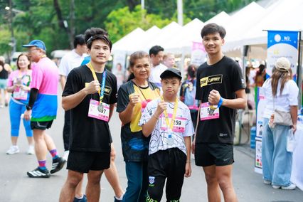ONE ลุมพินี : นักกีฬา ONE ลุมพินี ร่วมวิ่งส่งพลังบวกในงาน “พี่ได้ Run น้องเด็กพิเศษได้ Love ปี 2”