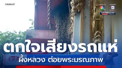 ผึ้งหลวง ตกใจเสียงรถแห่ ต่อยพระมรณภาพ