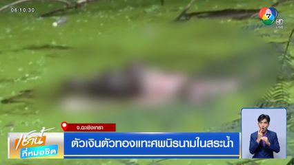 ตัวเงินตัวทองแทะศพนิรนามในสระน้ำ