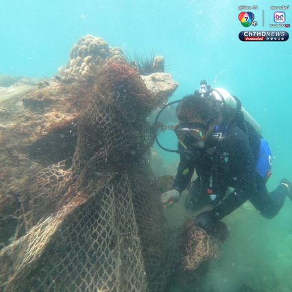 ปฏิบัติการกู้ชีพปะการัง เก็บกู้อวนผี รักษาบ้านสัตว์ทะเล