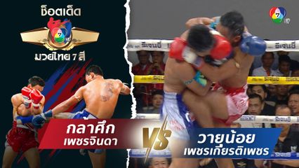 กล้าศึก เพชรจินดา vs วายุน้อย เพชรเกียรติเพชร | ช็อตเด็ดแม่ไม้มวยไทย 7 สี