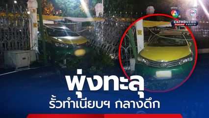 ลุงแท็กซี่ เมาพุ่งชนรั้วทำเนียบฯ