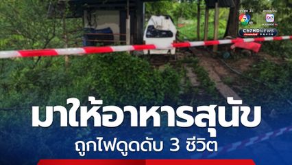 แม่ชีพร้อมน้องชายและหลานชาย มาให้อาหารสุนัข ถูกไฟดูดดับสลด 3 ชีวิต พร้อมสุนัข 1 ตัว