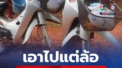 สาวสุดงง มาเก็บเห็ด ล้อรถหาย 1 ล้อ