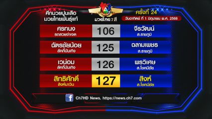 มวยเด็ด วิกหมอชิต : โปรแกรมวันอาทิตย์ที่ 1 มิถุนายน 2568