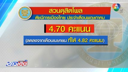 ดัชนีการเมืองดิ่ง คนไทยเบื่อ
