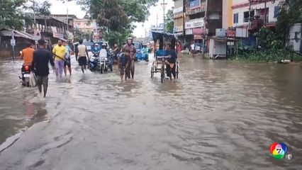 น้ำท่วมหนักต่อเนื่องในรัฐอัสสัม ของอินเดีย