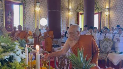 สมเด็จพระอริยวงศาคตญาณ สมเด็จพระสังฆราช สกลมหาสังฆปริณายก ทรงเป็นประธานในพิธีเจริญพระพุทธมนต์นวัคคายุสมธัมม์ ถวายพระราชกุศลแด่ สมเด็จพระนางเจ้า ฯ พระบรมราชินี