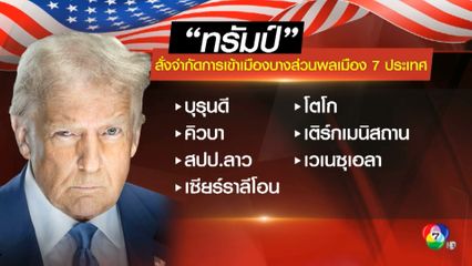 ทรัมป์ สั่งห้ามพลเมือง 12 ประเทศ เดินทางเข้าสหรัฐฯ