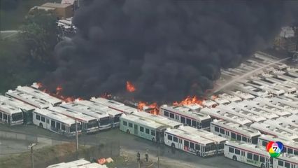 เพลิงไหม้อู่รถบัสที่ฟิลาเดลเฟีย เสียหาย 40 คัน