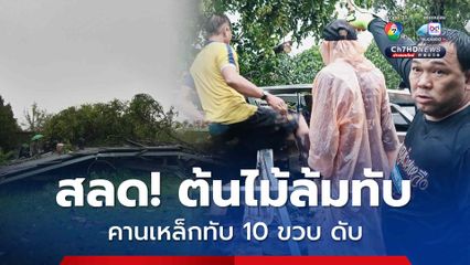 สลด! ต้นไม้ล้มทับขนำ คานเหล็กทับเด็ก 10 ขวบ ดับ