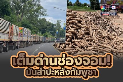 เต็มด่านช่องจอม! มันสำปะหลังกัมพูชา  ซ้ำทุกข์เกษตรกรไทย ทำราคาตกต่ำ